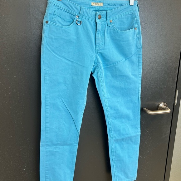 Burberry Brit Sz 27  Blue Cropped Ankle Jeans Slim Fit EUC - Picture 3 of 14